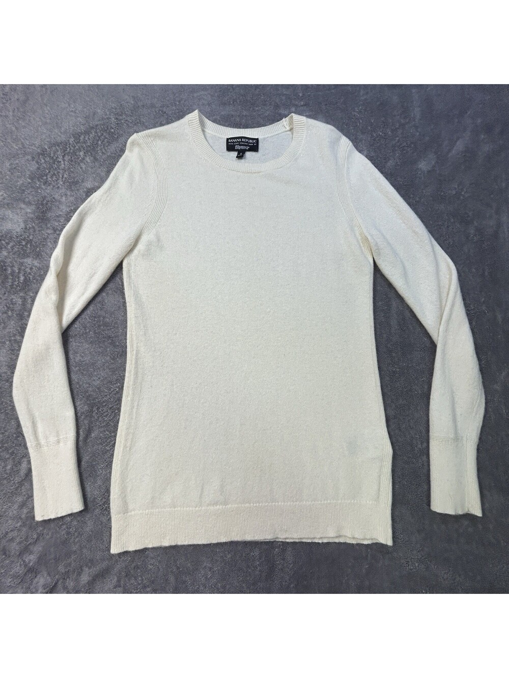 Banana Republic Filpucci Italian Ivory Crewneck Small